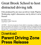 Parent Driving Zone Press Release