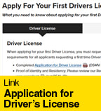 Application for Drivers License